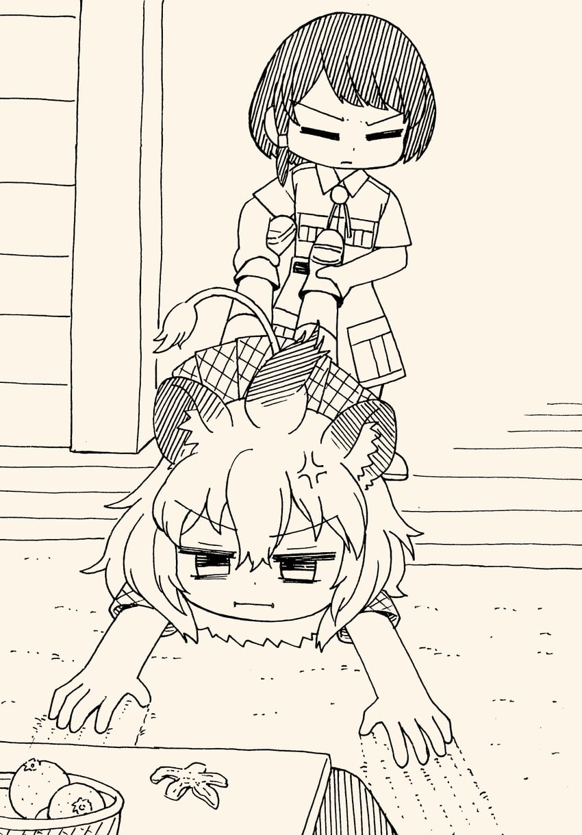 captain and lion (kemono friends and 1 more) drawn by rakugaki_arai