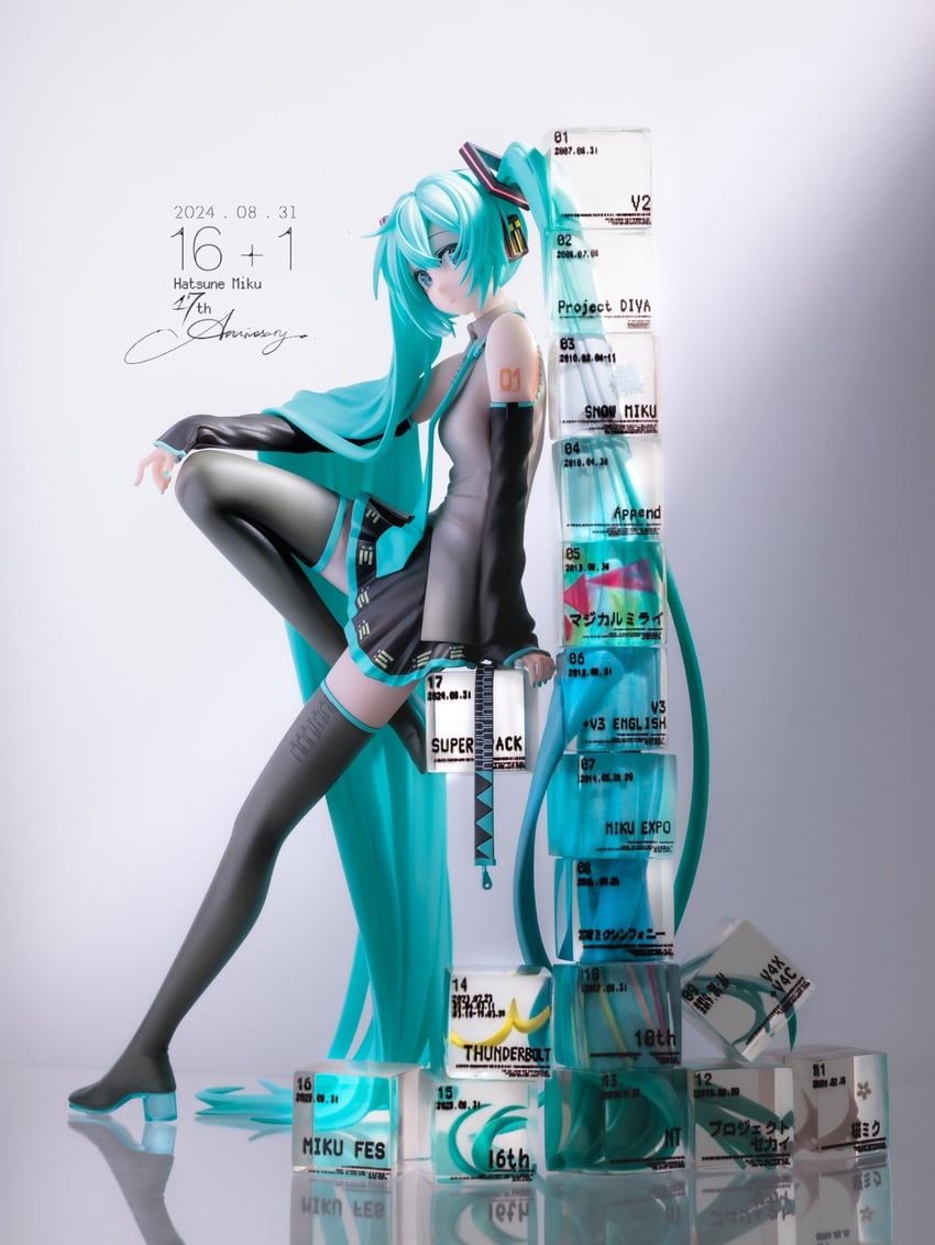 hatsune miku, yuki miku, and sakura miku (vocaloid and 9 more) drawn by hoshimarujp and rella
