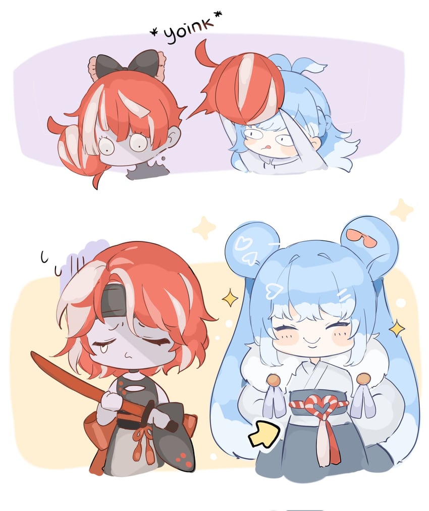 kureiji ollie and kobo kanaeru (hololive and 1 more) drawn by vinsallyana