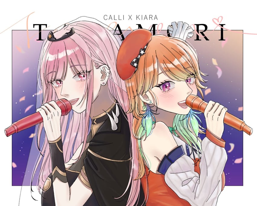 mori calliope and takanashi kiara (hololive and 1 more) drawn by sein_025