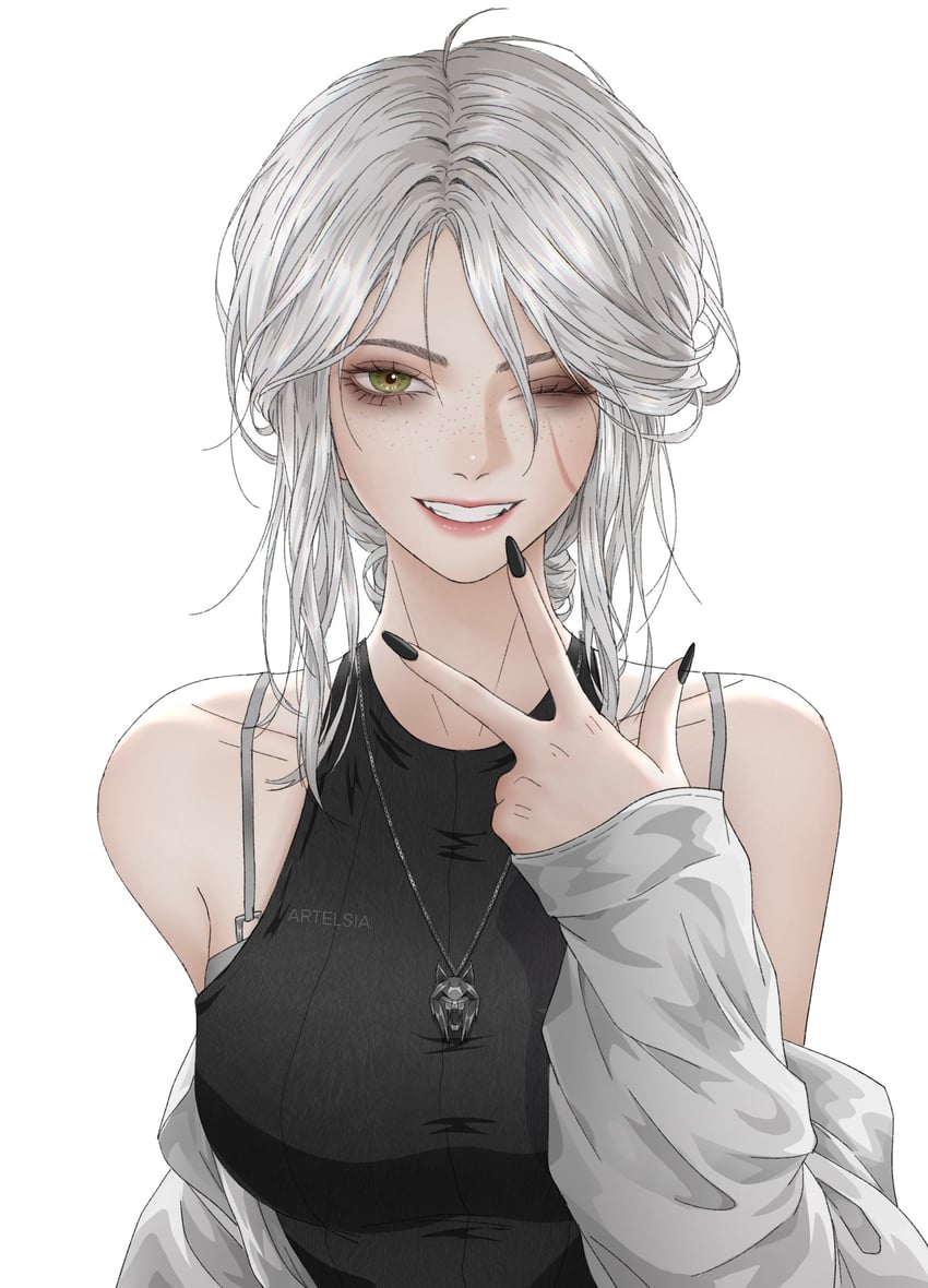 ciri (the witcher and 1 more) drawn by artelsia