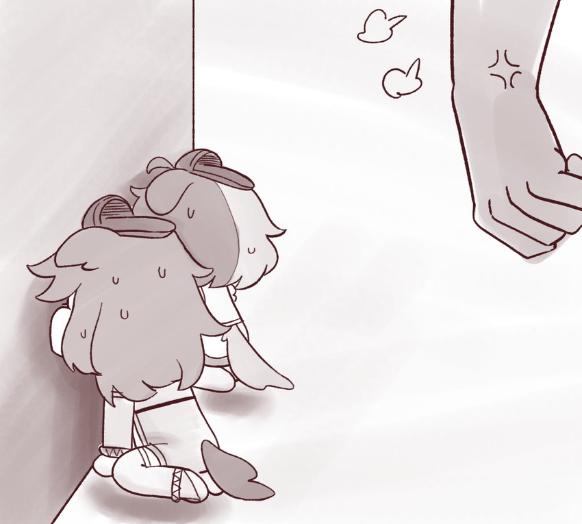 commander, hachiko of castling, and fenrir (last origin) drawn by bulga
