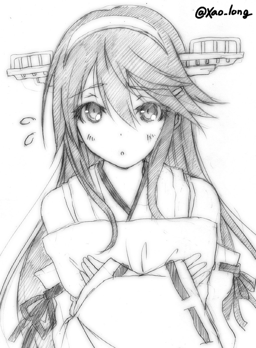 haruna and haruna kai ni (kantai collection) drawn by chicken99