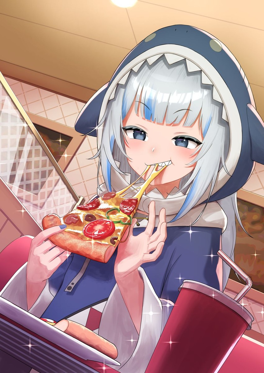 gawr gura (hololive and 1 more) drawn by arimoto_wataru