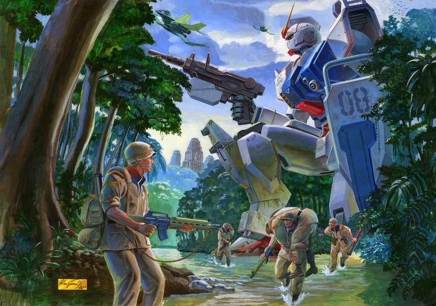 ground gundam and dopp (gundam and 1 more) drawn by koizumi_kazuaki_production