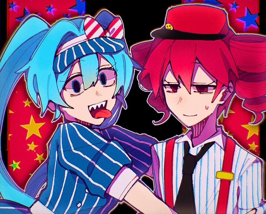 hatsune miku and kasane teto (vocaloid and 2 more) drawn by aron_panda