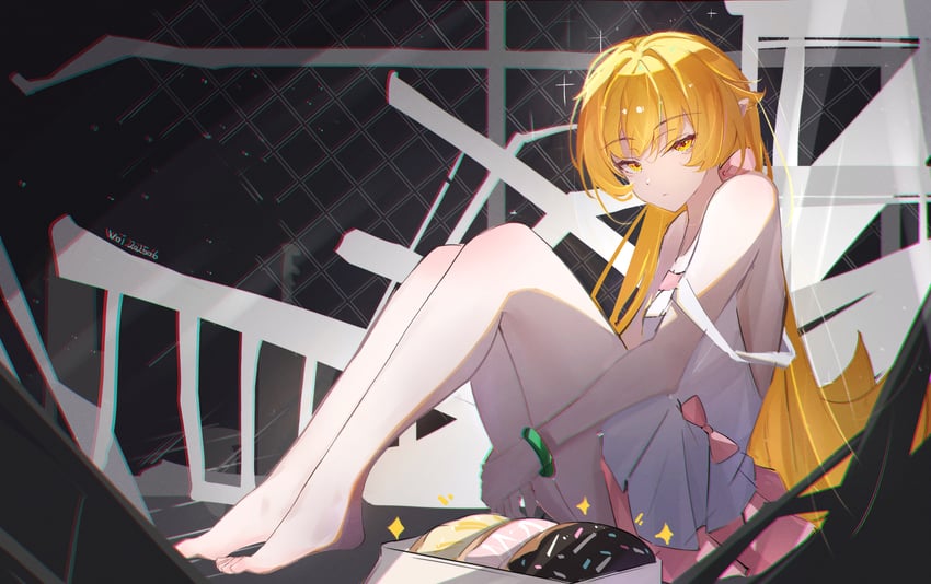 oshino shinobu (monogatari and 1 more) drawn by voi_271
