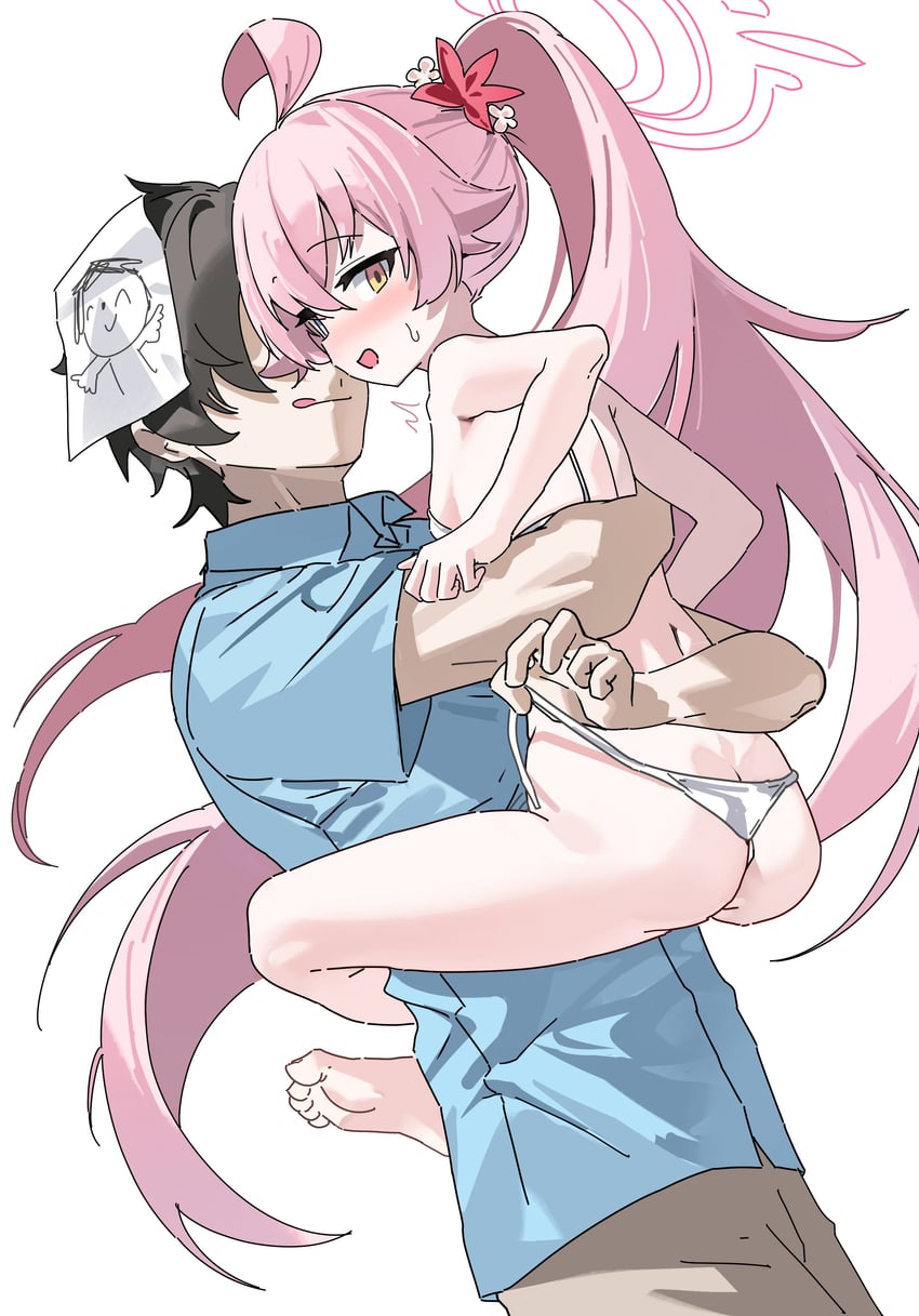 sensei, doodle sensei, and hoshino (blue archive) drawn by gogoco