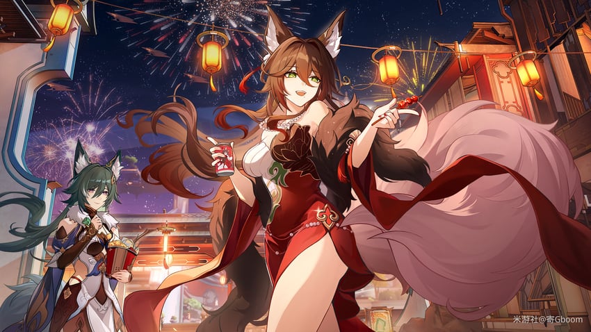 tingyun, fugue, and yukong (honkai and 1 more) drawn by jigboom