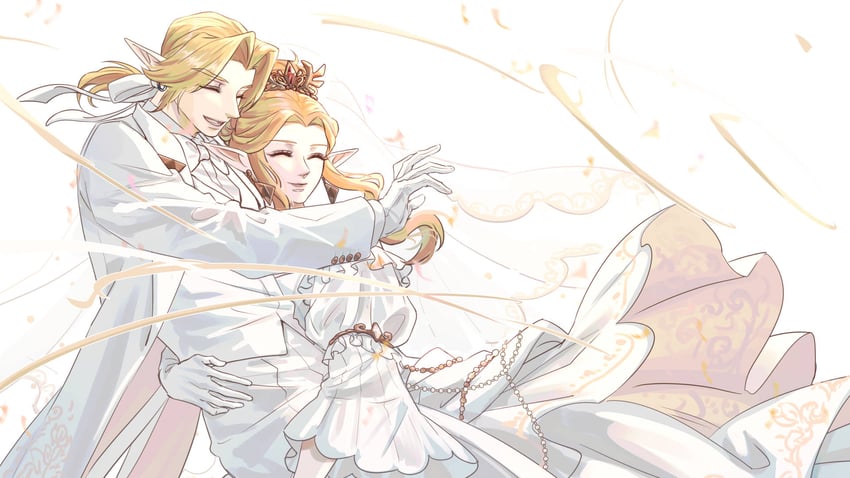 link and princess zelda (the legend of zelda and 1 more) drawn by kurokawa_karasu