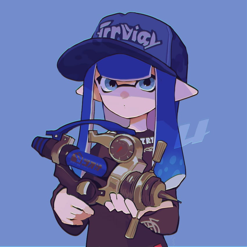 inkling player character and inkling girl (splatoon) drawn by imaikuy0