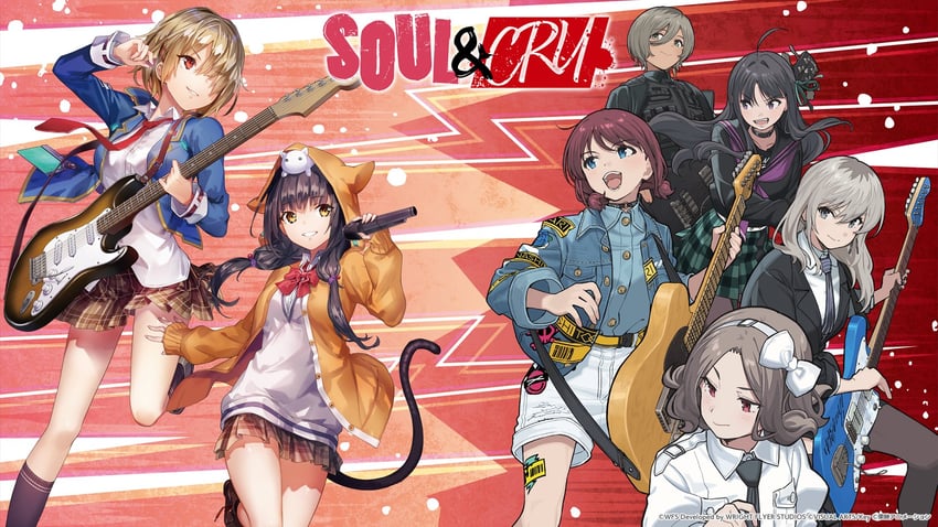 iseri nina, kawaragi momoka, awa subaru, ebizuka tomo, rupa, and 2 more (girls band cry and 1 more)