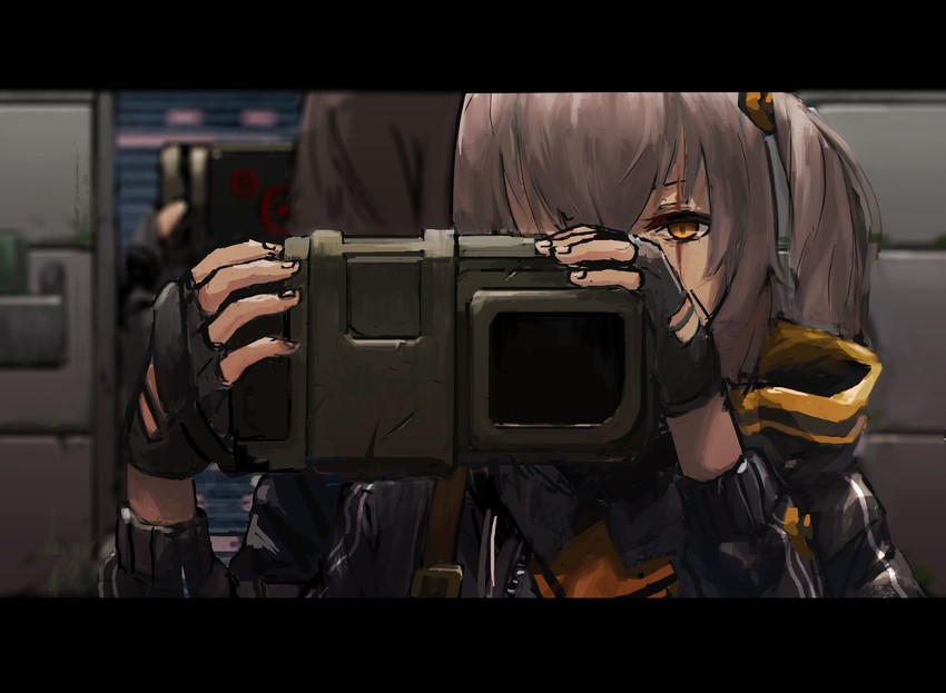 ump45 (girls' frontline and 1 more) drawn by xufei_(qrbqrb)