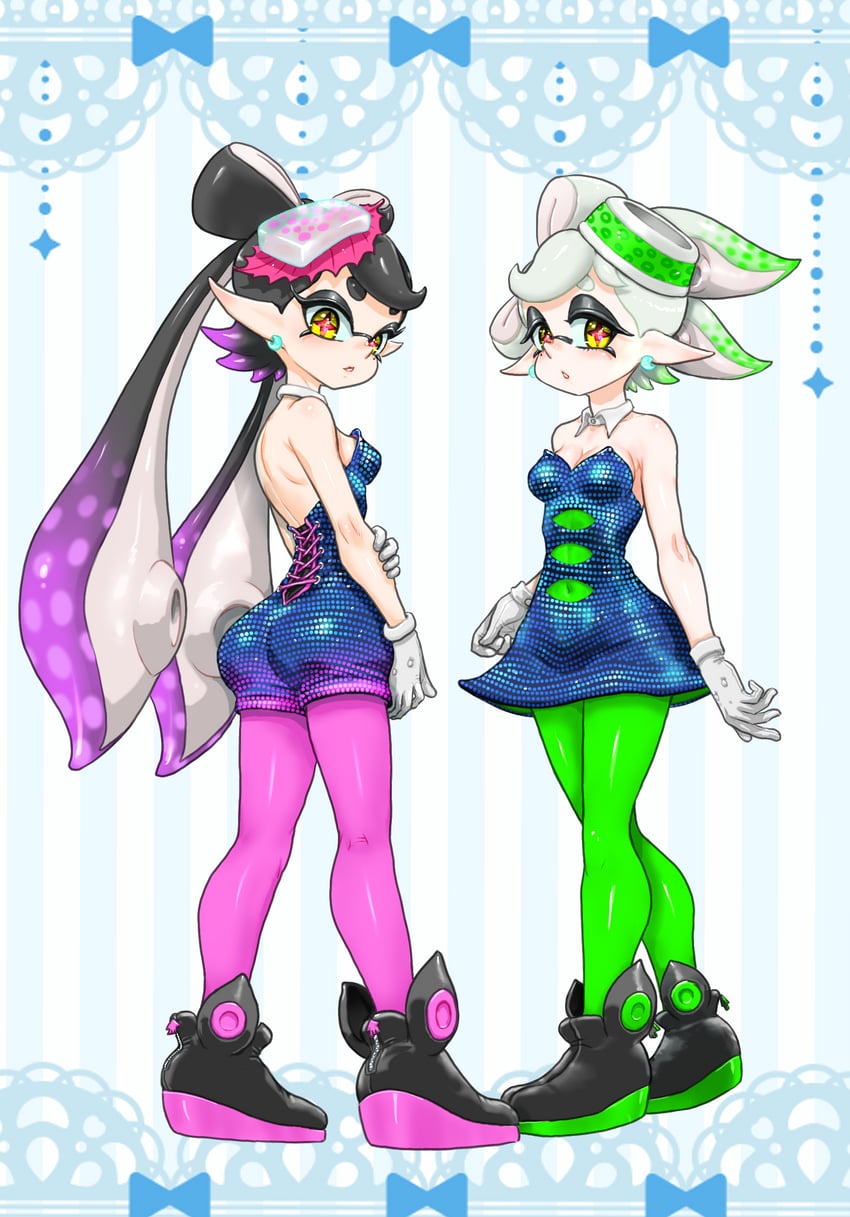 callie and marie (splatoon and 1 more) drawn by koharu2.5