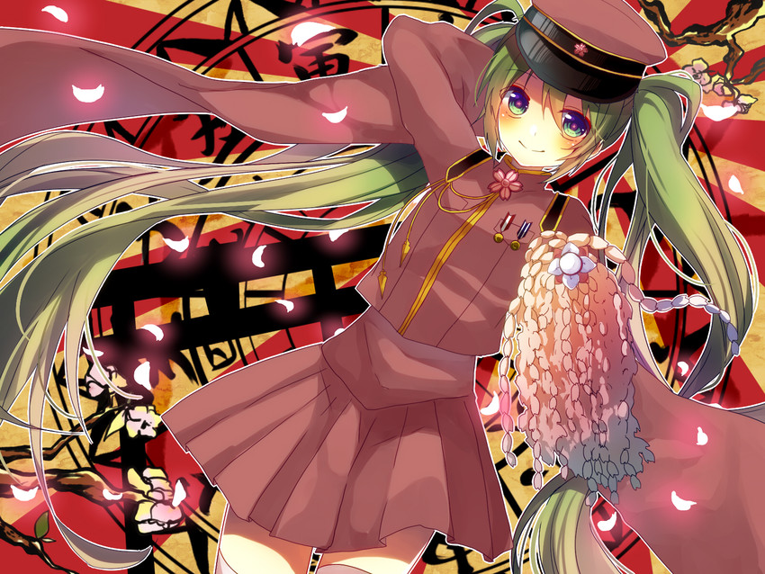 hatsune miku (vocaloid and 1 more) drawn by kaname_monika