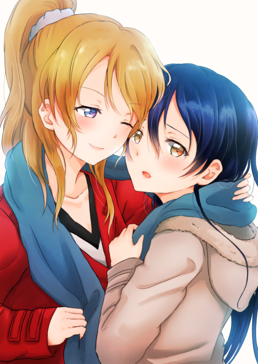 sonoda umi and ayase eli (love live! and 1 more) drawn by suito