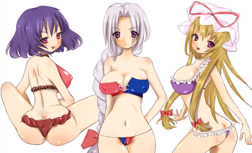 yakumo yukari, yasaka kanako, and yagokoro eirin (touhou) drawn by co_(eselisapyon)
