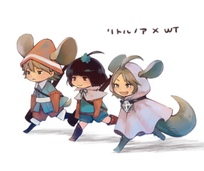 amatori chika, ema yuzuru, and natsume izuho (world trigger) drawn by harunathunder_(neruneruzzz)