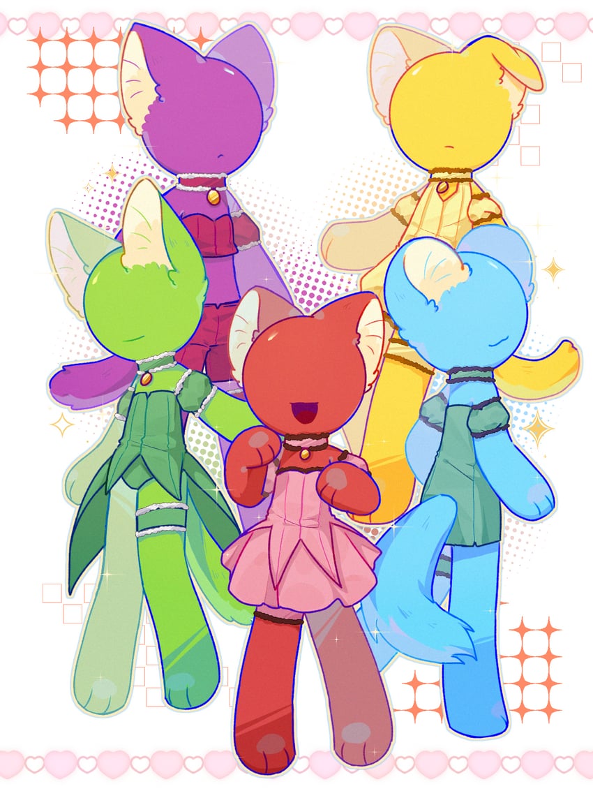 momomiya ichigo, mew ichigo, aizawa mint, fujiwara zakuro, midorikawa lettuce, and 10 more (tokyo mew mew and 2 more) drawn by xiaoyezi72508