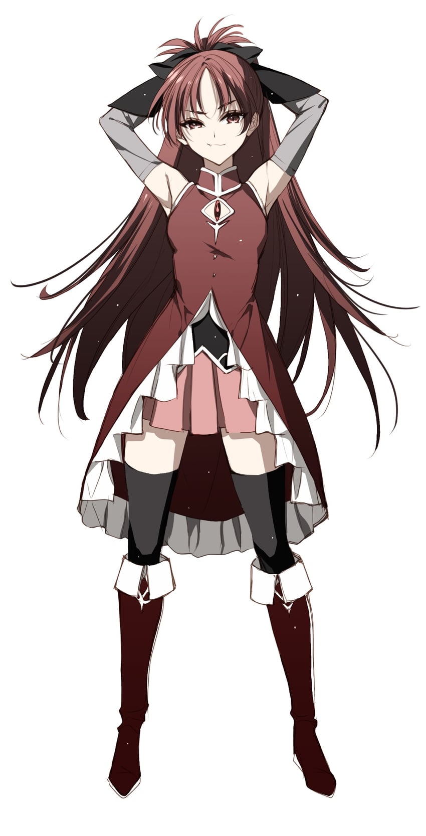 sakura kyoko (mahou shoujo madoka magica) drawn by misteor