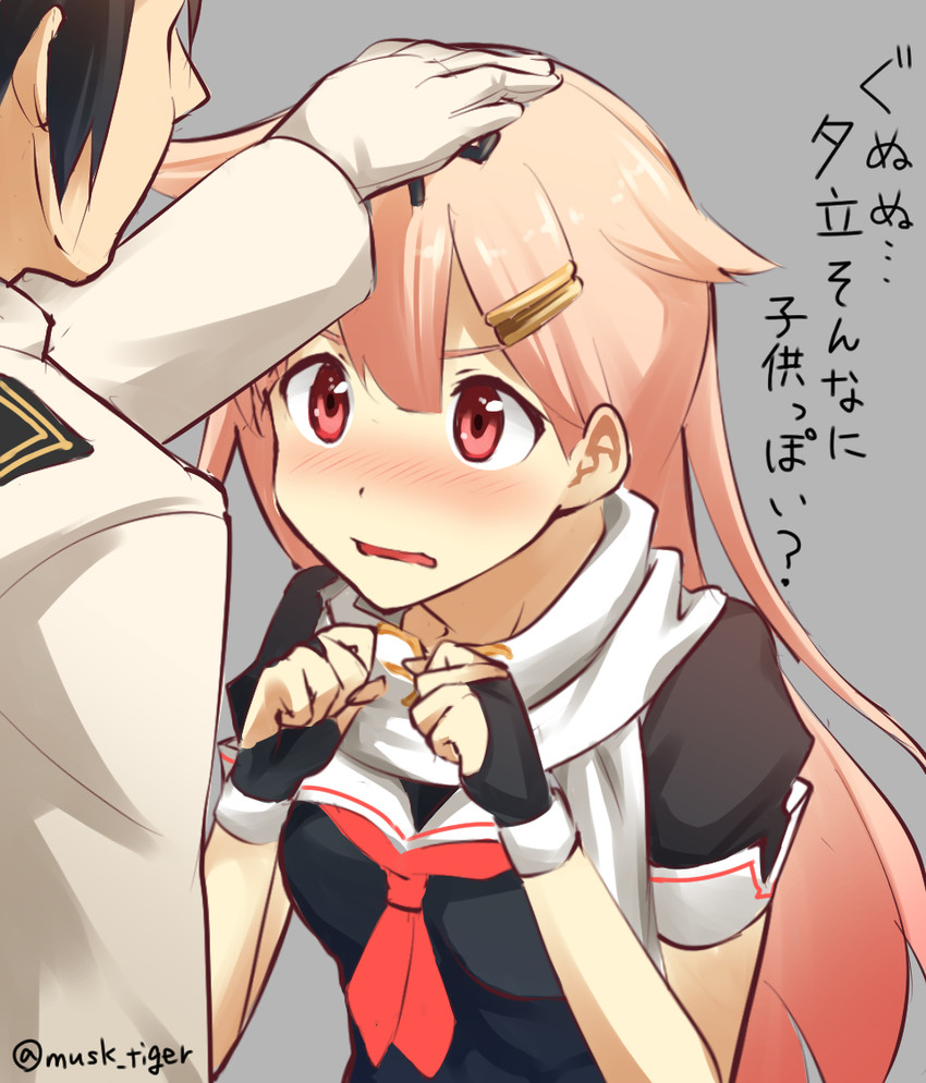 admiral, yuudachi, and yuudachi kai ni (kantai collection) drawn by max_melon