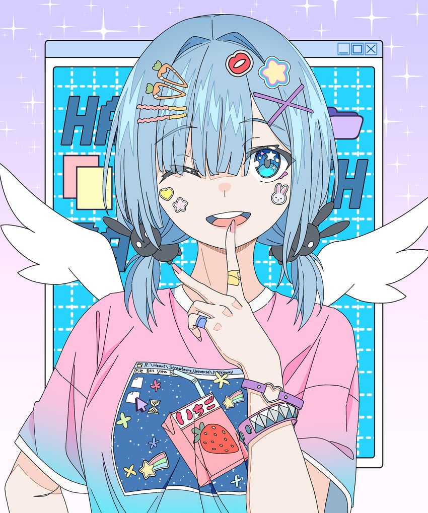 rem (re:zero kara hajimeru isekai seikatsu) drawn by slumcat