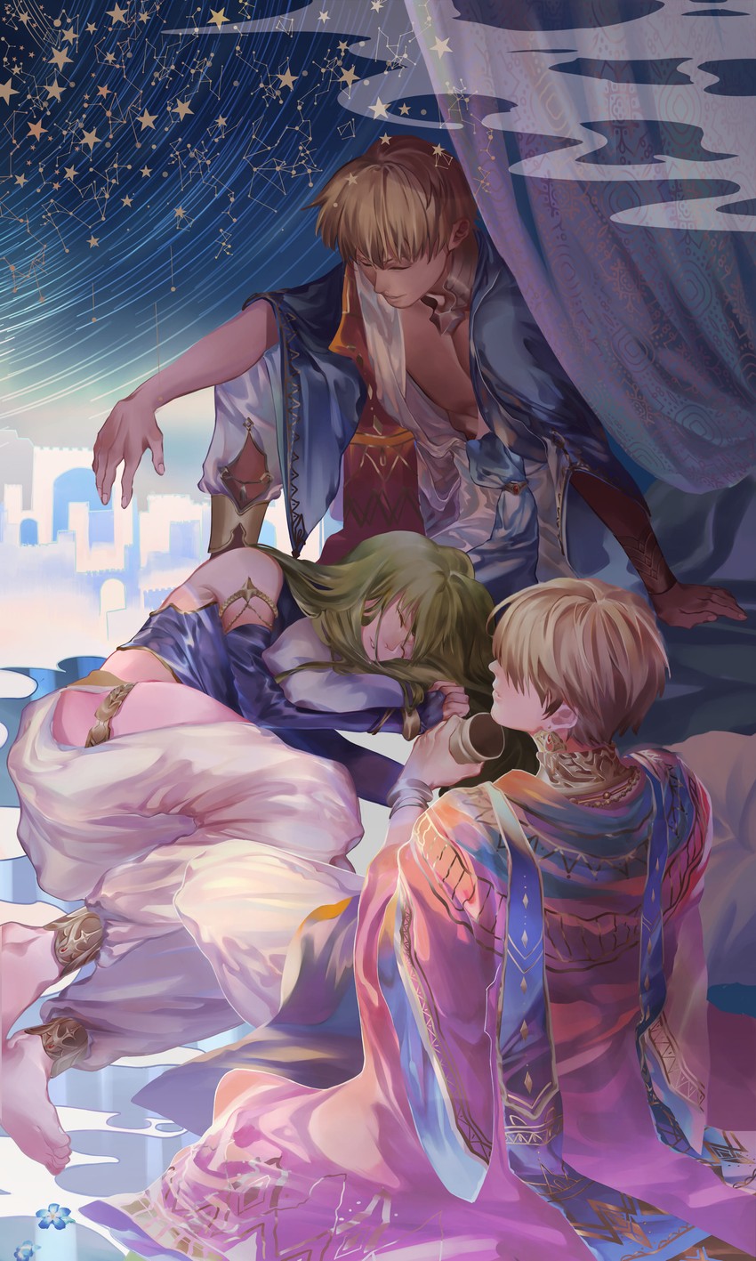enkidu and gilgamesh (fate and 1 more) drawn by niza