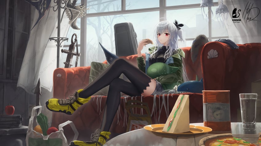 skadi (arknights and 1 more) drawn by salt_on_dice