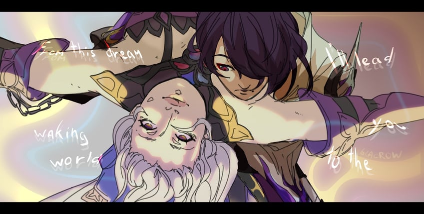 acheron and black swan (honkai and 1 more) drawn by blacrow