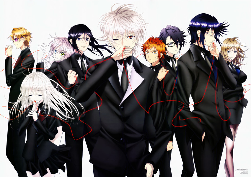 fushimi saruhiko, yata misaki, kushina anna, awashima seri, neko, and 3 more (k-project)