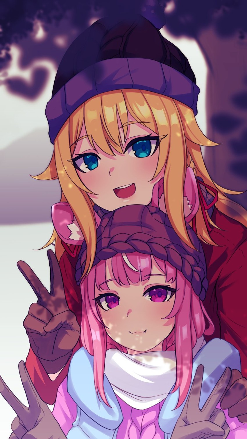 hoshino char and kirihime ria (tsunderia) drawn by valefal_coneri