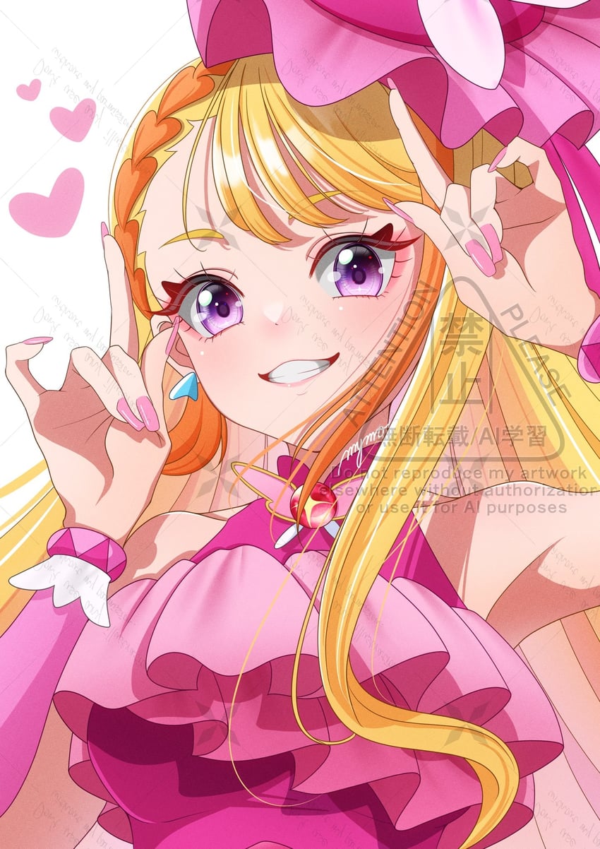 hijiri ageha and cure butterfly (precure and 1 more) drawn by mymo0527