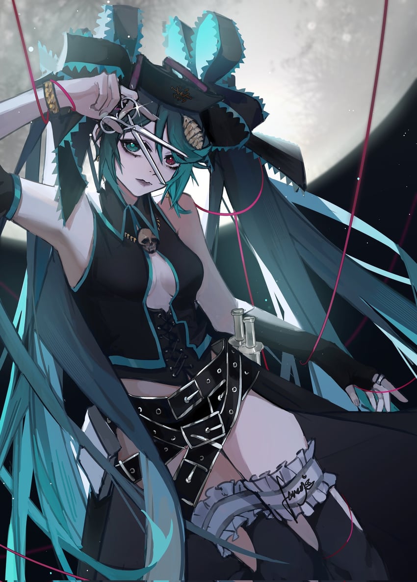 hatsune miku and calne ca (vocaloid and 1 more) drawn by efanziyu
