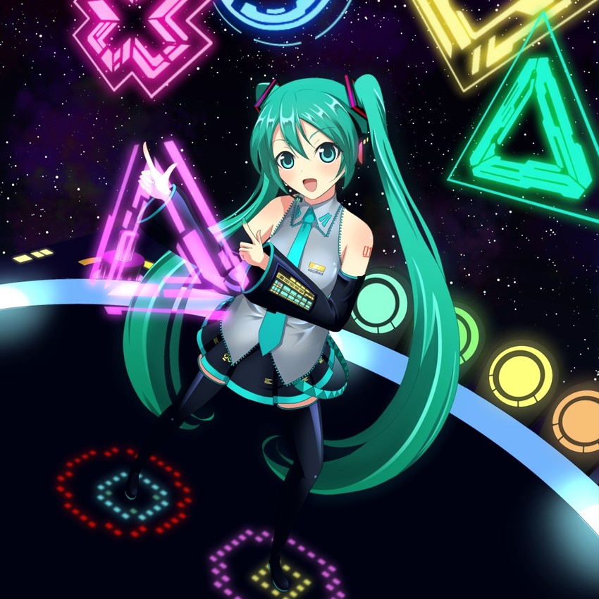 hatsune miku (vocaloid and 3 more) drawn by shiden_(john_shiden)
