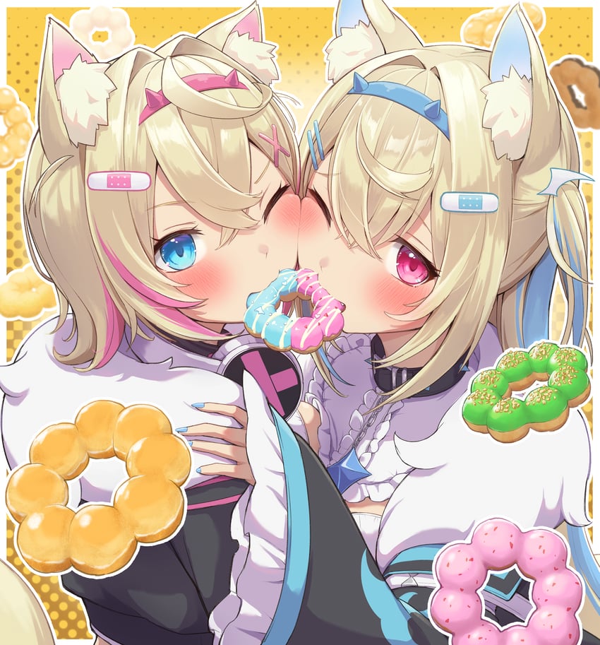 fuwawa abyssgard and mococo abyssgard (hololive and 1 more) drawn by tkc_(user_snjd8547)