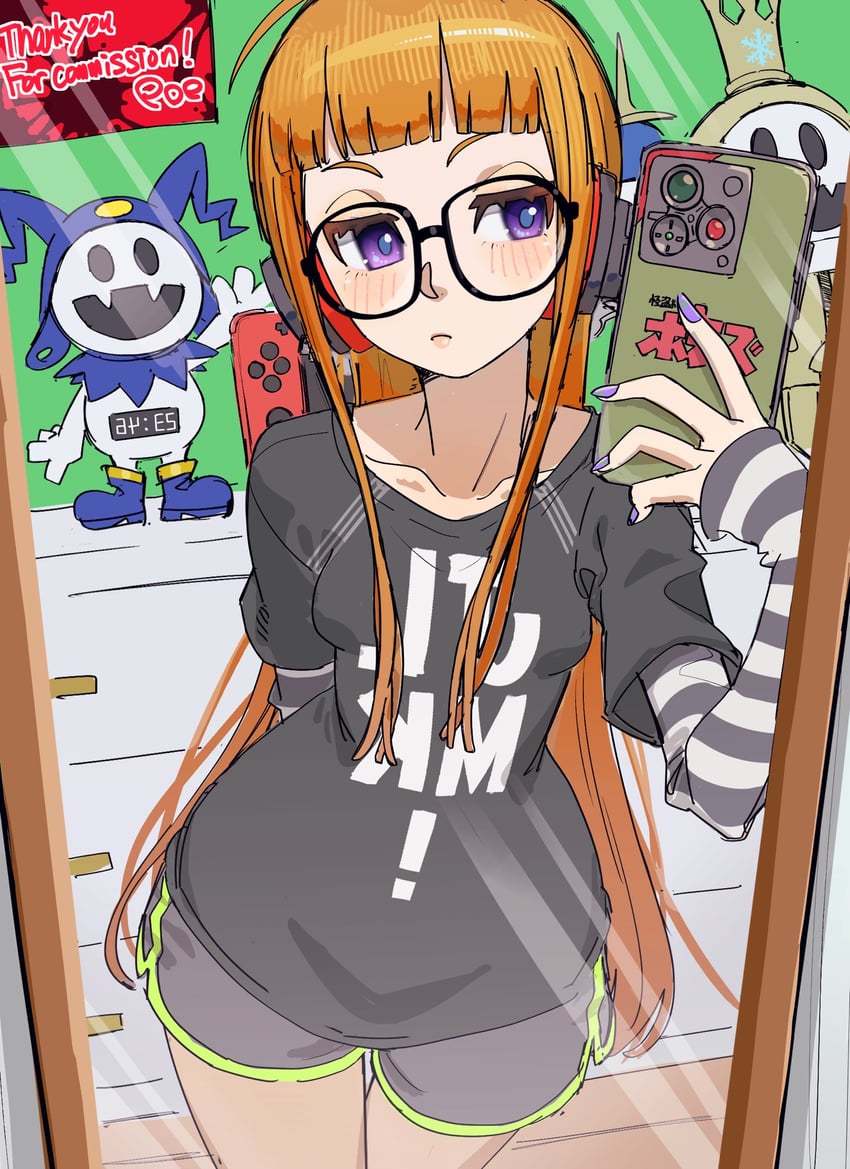sakura futaba and jack frost (persona and 2 more) drawn by poechan_chan