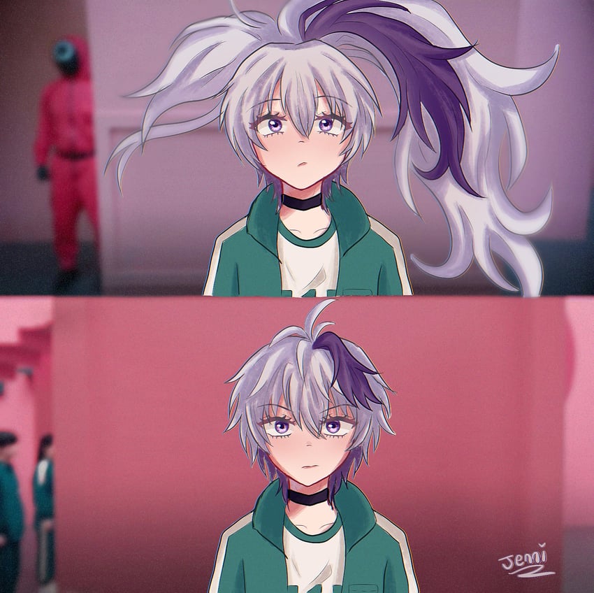 flower and soldier (vocaloid and 1 more) drawn by jenn_0w0