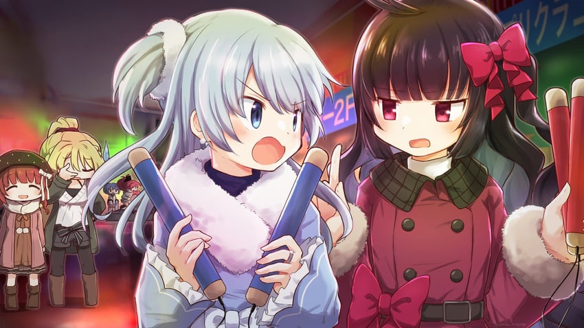 miki sayaka, sakura kyoko, minami rena, togame momoko, akino kaede, and 1 more (mahou shoujo madoka magica and 1 more) drawn by itou_(ankocha-mgmg)