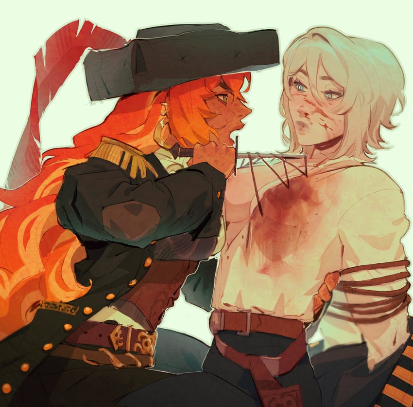 ishmael and faust (project moon and 1 more) drawn by 2400db