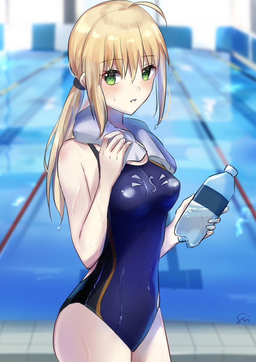 artoria pendragon and saber (fate and 1 more) drawn by sii_artatm