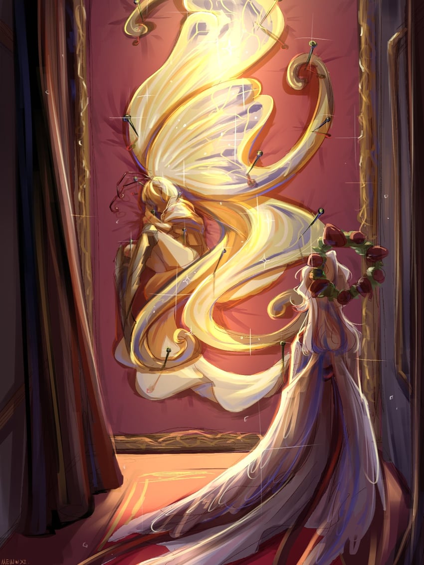sugarfly cookie and pavlova cookie (cookie run and 1 more) drawn by mewmew_xi