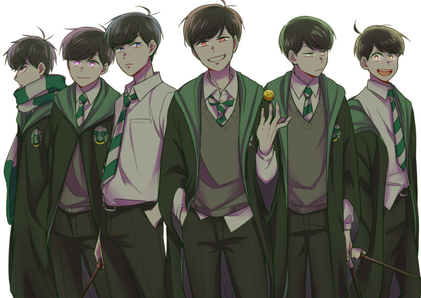 matsuno osomatsu, matsuno karamatsu, matsuno ichimatsu, matsuno jyushimatsu, matsuno choromatsu, and 1 more (osomatsu and 4 more) drawn by ag_(dkd_wnl)