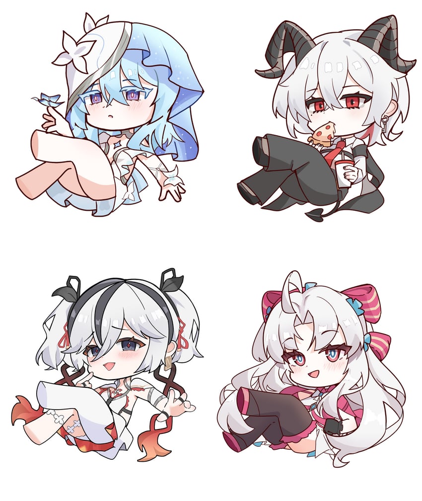 zani, camellya, shorekeeper, and carlotta (wuthering waves) drawn by an_myo