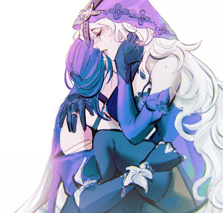 acheron and black swan (honkai and 1 more) drawn by ymr18