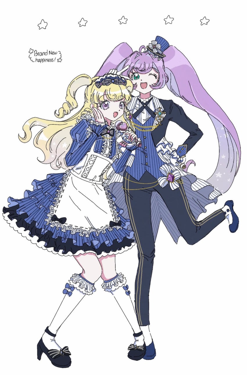 manaka laala and yumekawa yui (pretty series and 2 more) drawn by ku_(kuooss)