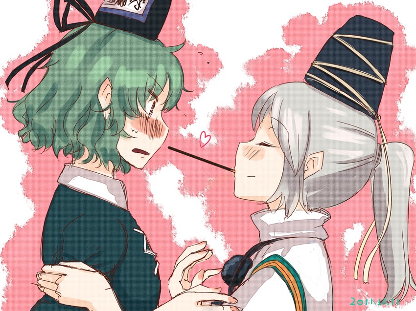 mononobe no futo and soga no tojiko (touhou) drawn by takuzui