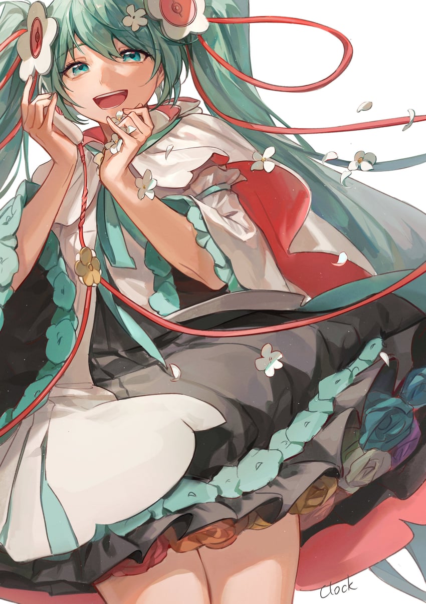hatsune miku and magical mirai miku (vocaloid and 1 more) drawn by zhongmu