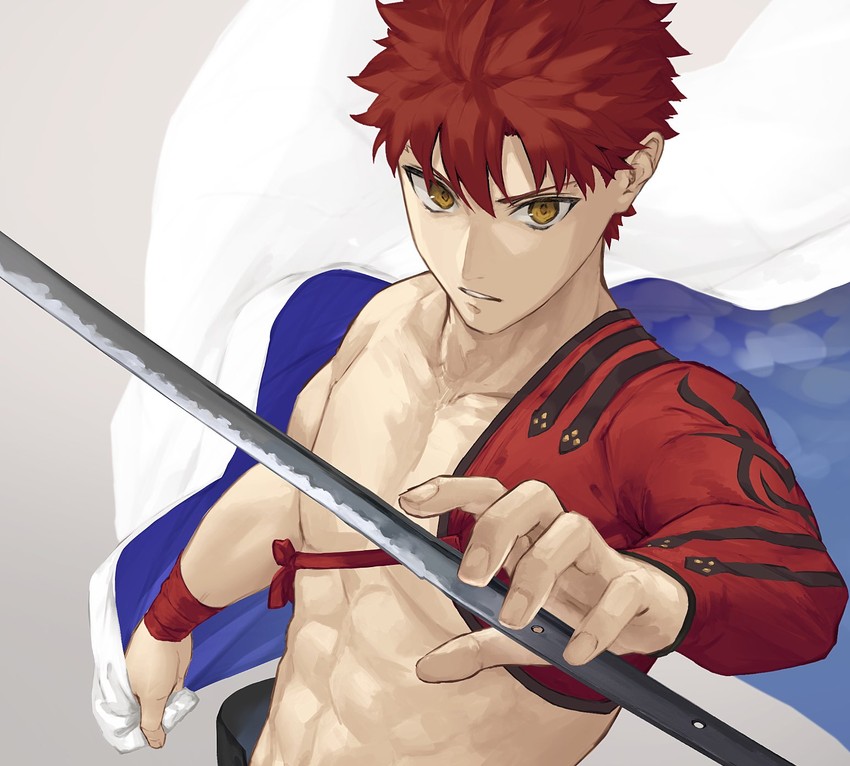 emiya shirou and senji muramasa (fate and 1 more) drawn by kouzuki_kei