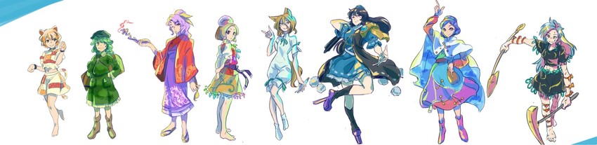 kudamaki tsukasa, iizunamaru megumu, tenkyuu chimata, himemushi momoyo, goutokuji mike, and 3 more (touhou and 1 more) drawn by yutarou