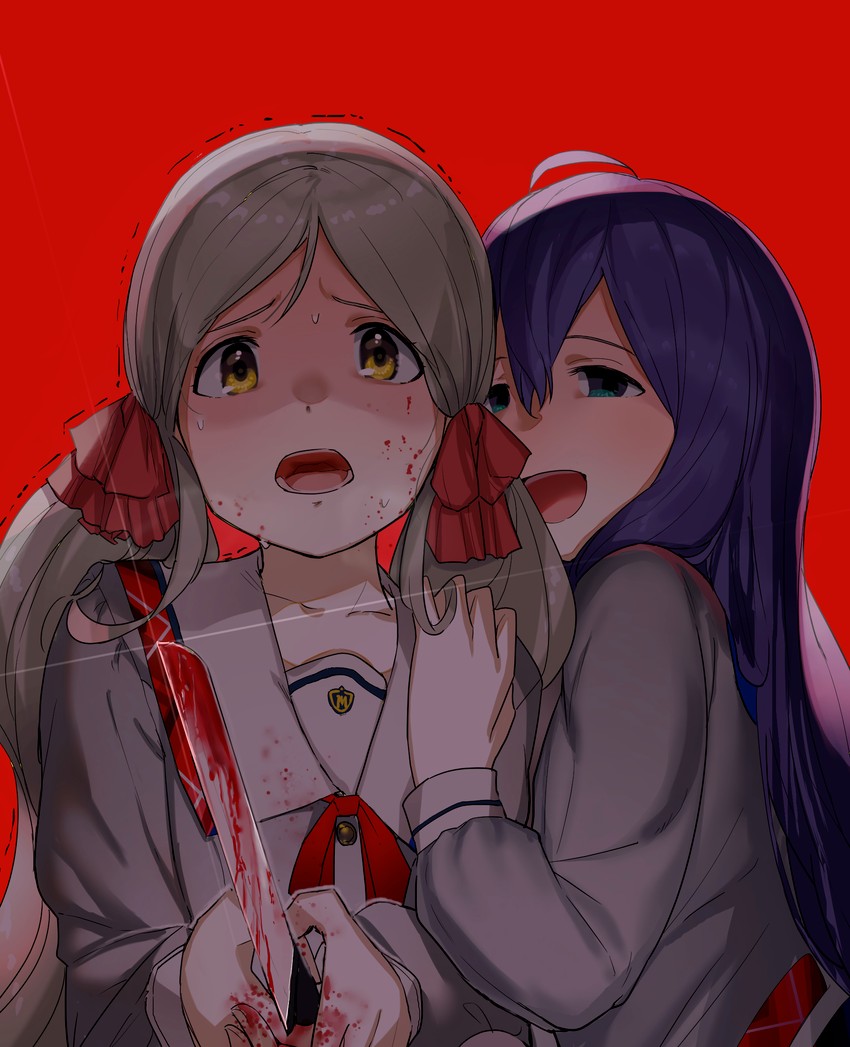 mochizuki anna and handa roco (idolmaster and 2 more) drawn by suzuki_puramo